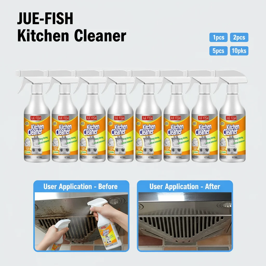 60ml Kitchen Foam Cleaner - Magic Spray Stain Remover Grease Cutter Degreaser for Kitchenware - Efficient Cleaning Product