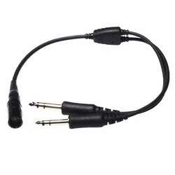 For Wirenest Bose A20 A30 6 pin Lemo to GA Twin Plug Headset Adapter