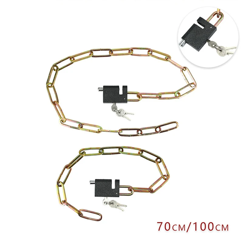Bike Lock 1Pc Heavy Duty Hardened Iron Chain Anti Theft Strong Security for Motorcycle Bicycle Riding