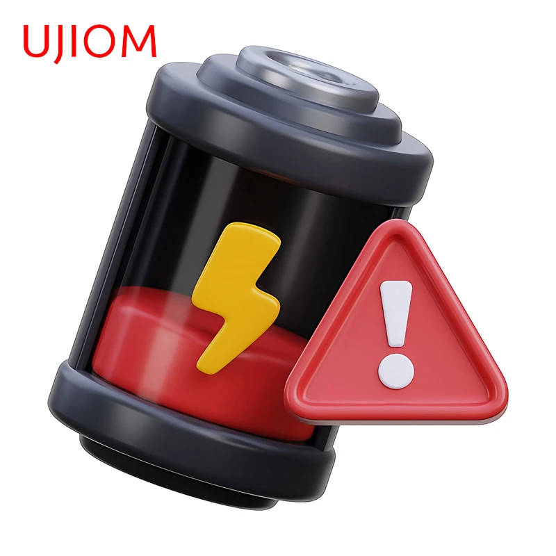 UJIOM Low Battery Warning 3d Icon Ilustration Wall Sticker Funny Graffiti Computer Host Decal Waterproof Room Decoration