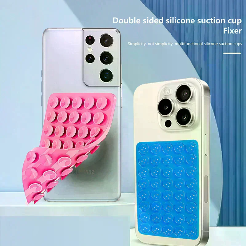 1PC Backed Adhesive Sucker Pad For Fixed Pad 40 Double Side Silicone Suction Pad For Mobile Phone Fixture Suction Cup