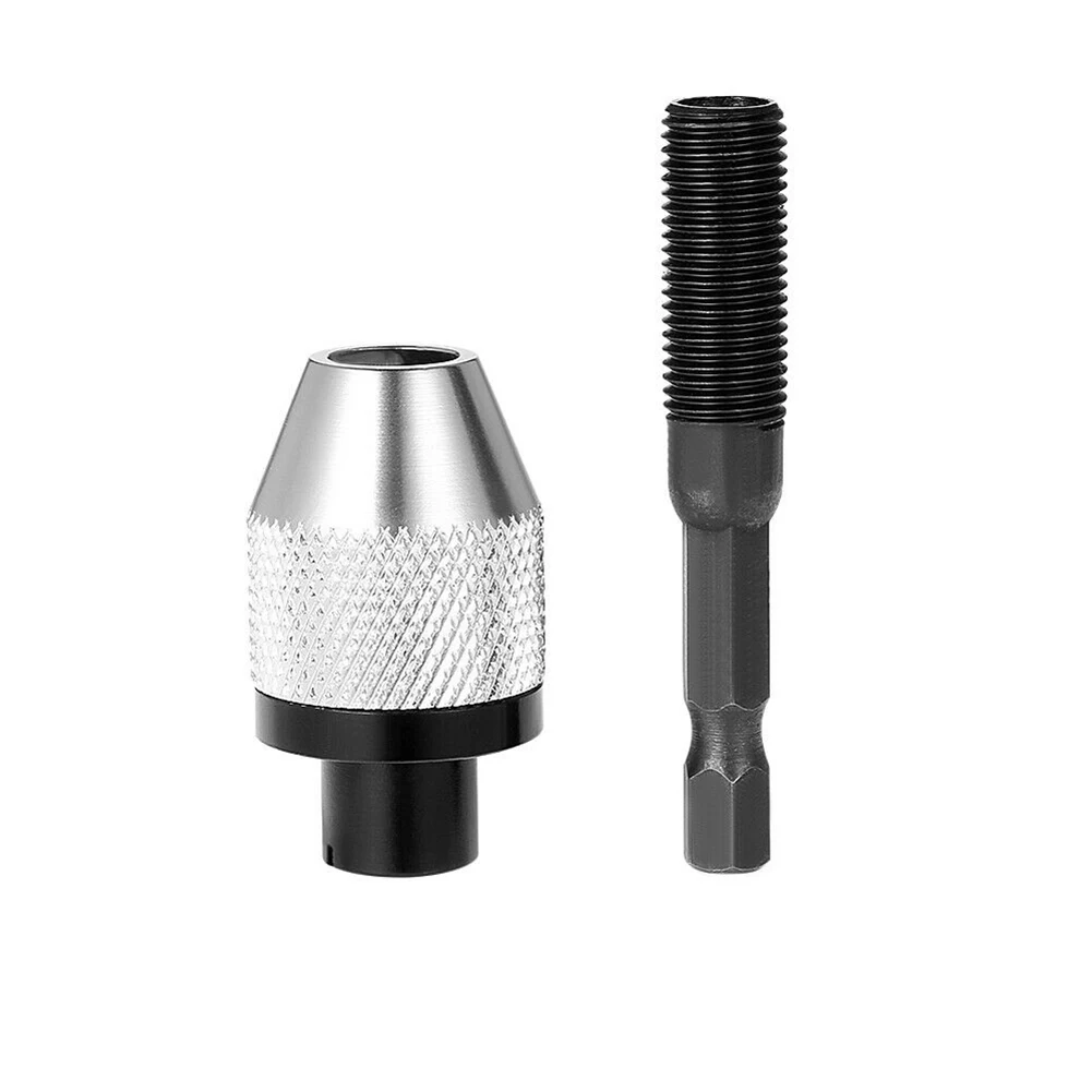 For Mini Portable Grinder Chuck with Quick Lock Hex Shank 6.35mm Clamping Range 0.3-6.5mm for Use with Cordless Screwdrivers