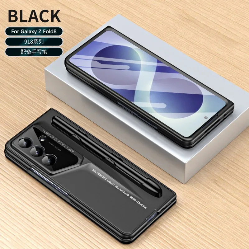 For Samsung Z Fold 8 Ultra Pen Slot with Stylus Pen Luxury‑Feel Trendy Design Built‑in Front Glass Film Hinge Protection Cover