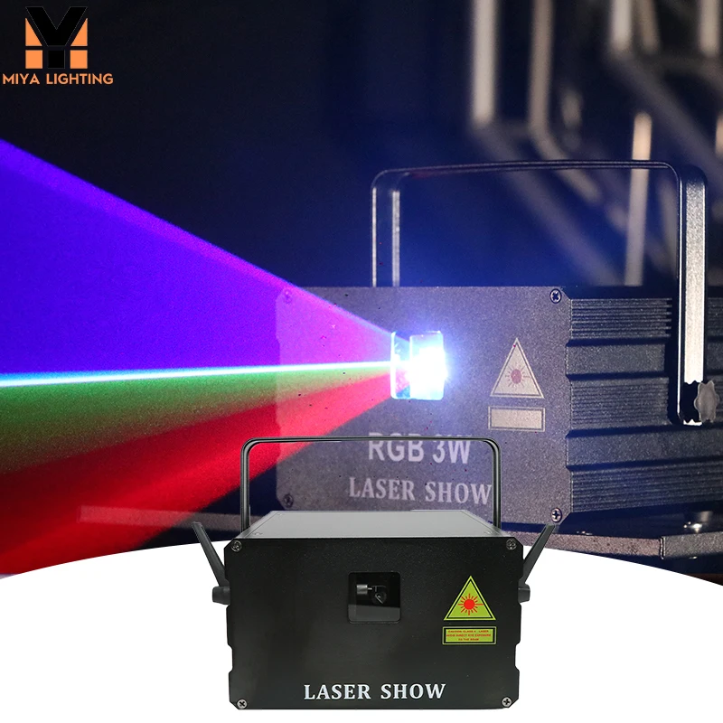 home party sound control RGB laser light 3W for dj disco entertain party Laser projector