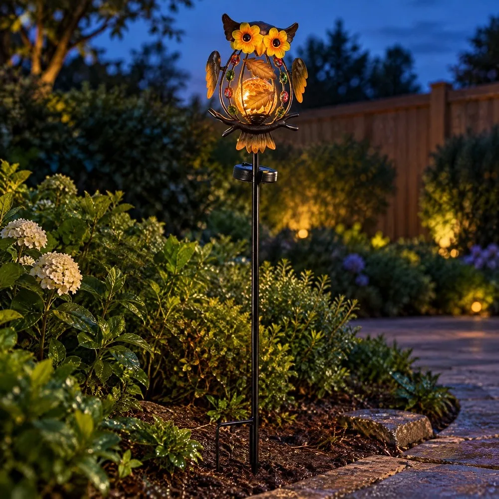 Metal Bird Shaped Solar Stake Light IP44 Weatherproof Decorative Lamp For Outdoor Garden Pathway Yard Lawn Decoration