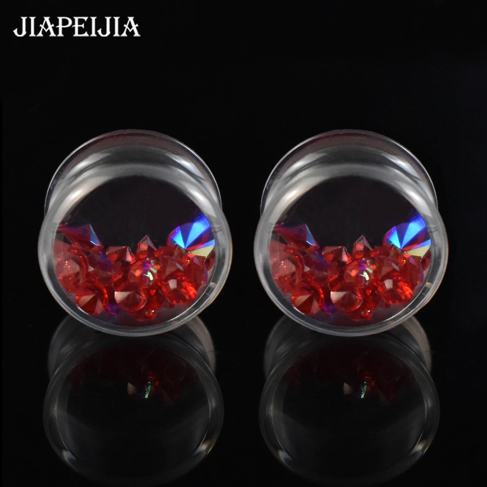 8-30mm Colourful Artificial Gemstones Ear Tunnels Plugs Acrylic Ear Expander Stretcher Body Piercing Jewelry