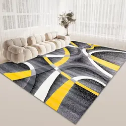 Tapis Géométrique de Grande Taille 140x200cm, Doux et Lavable, pour Canapé, Décoration de Maison, Chambre à Coucher