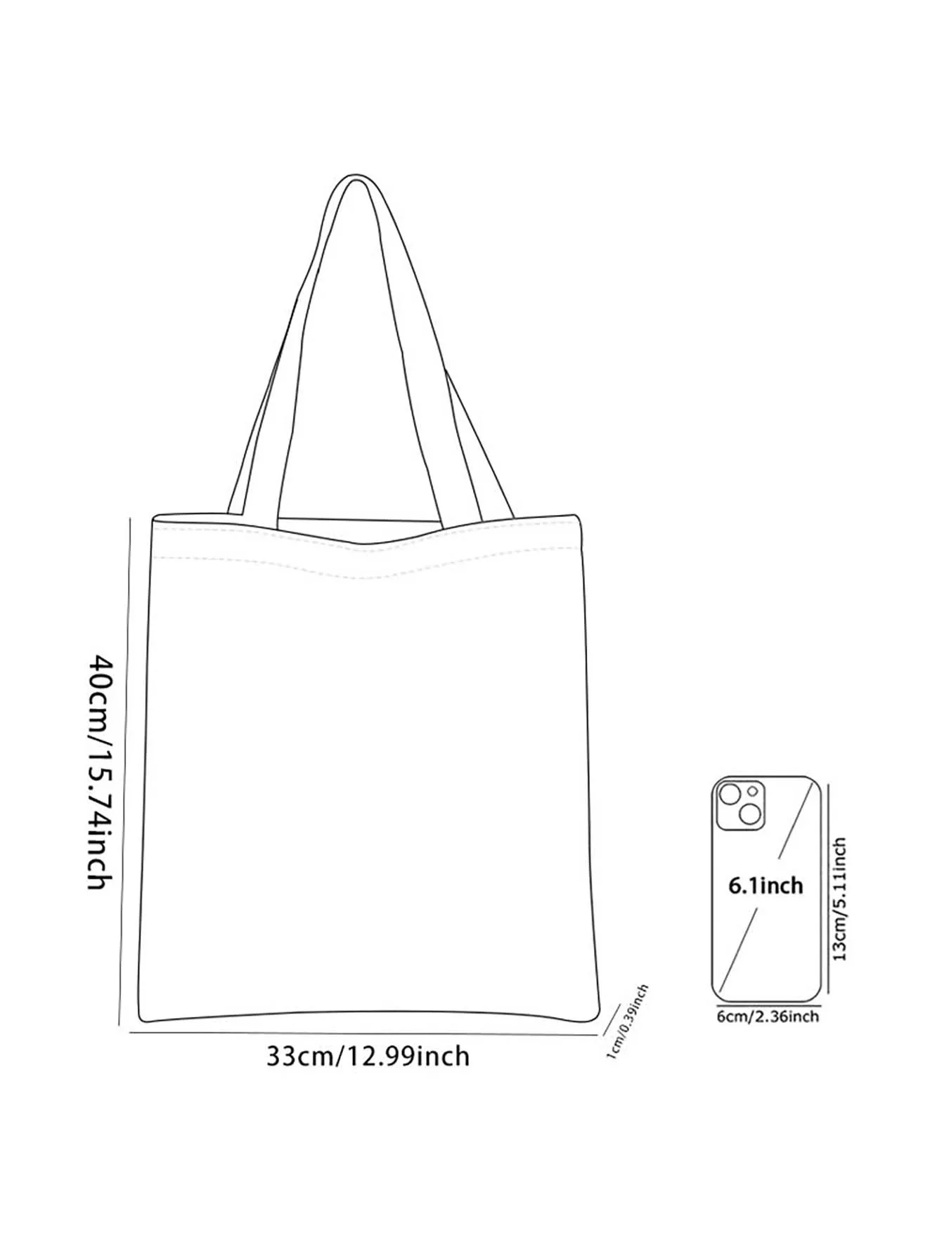 حقيبة يد كاجوال مطبوعة بنمط القوس، حقيبة ظهر عصرية قابلة لإعادة الاستخدام، حقيبة يد متعددة الوظائف، حقيبة تسوق قماشية