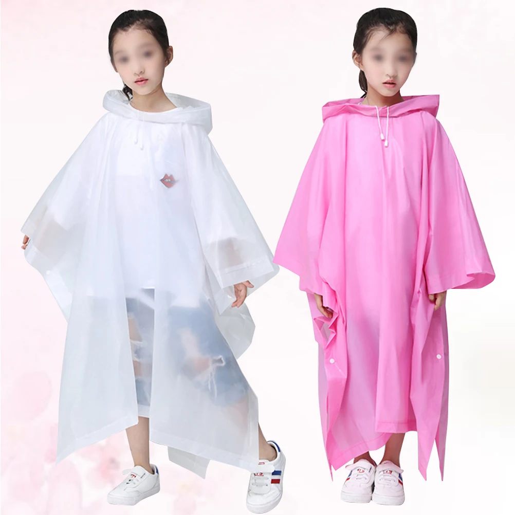 

2 PCS 's Backpack Raincoat Practical Outdoor Rainwear Poncho Cover Camping EVA