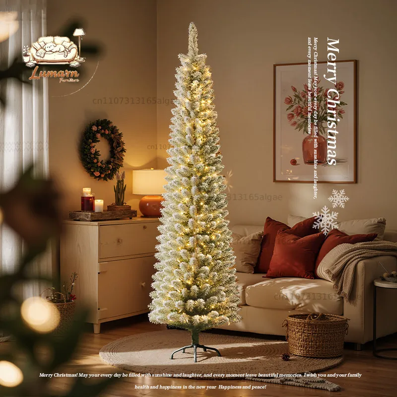 [Factory] Flocking snow pe pencil tree large encrypted