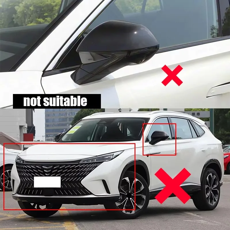 BOMP For MG RX5 RX5 PLUS 2023 2024 2025 Car reverse mirror decorative cover devil angle shaped exterior modification part