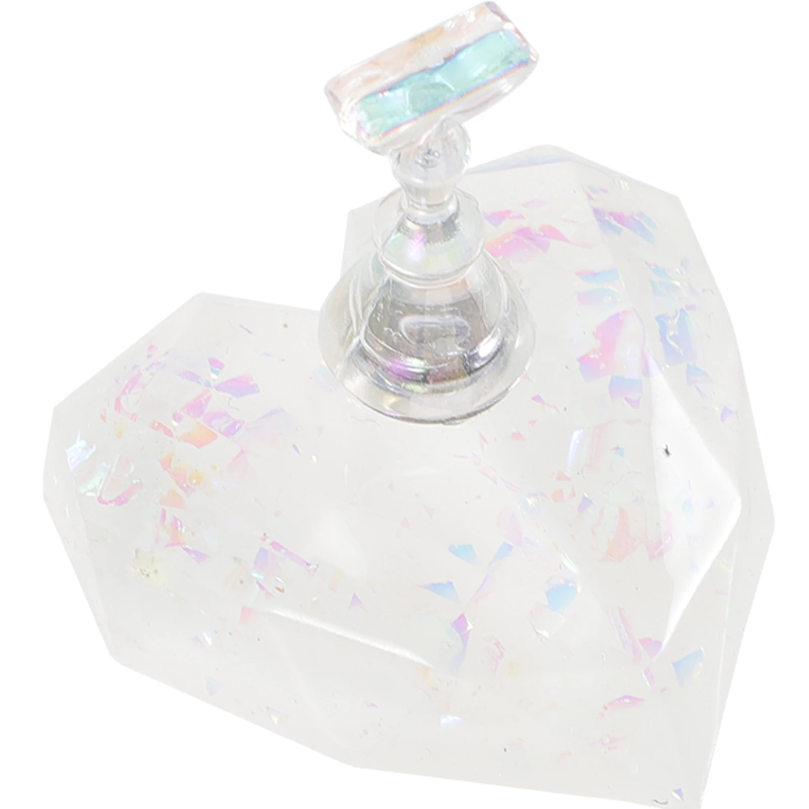 

1 Set Heart Shape Transparent Art Stand Fake Nails Holder Practice Display Tool For Salon Beginner Nail Painting Stand Nail