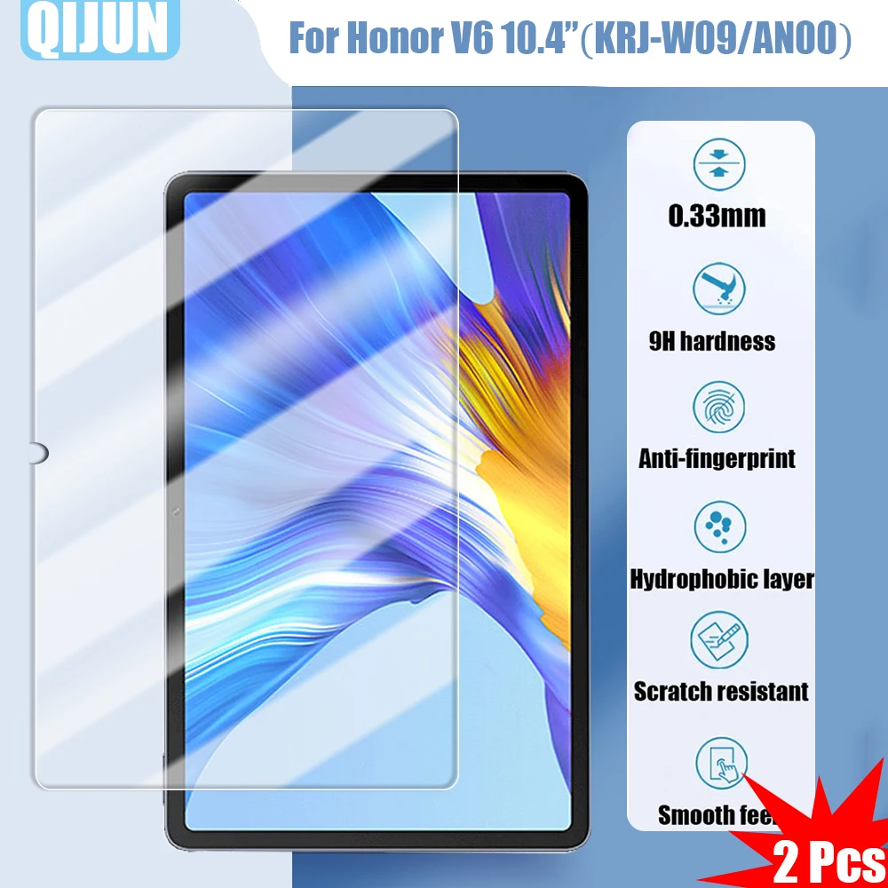 

Tablet glass for Huawei Honor V6 10.4" 2020 Tempered film Explosion proof and scratch resistant waterpro 2 Pcs KRJ-W09 KRJ-AN00