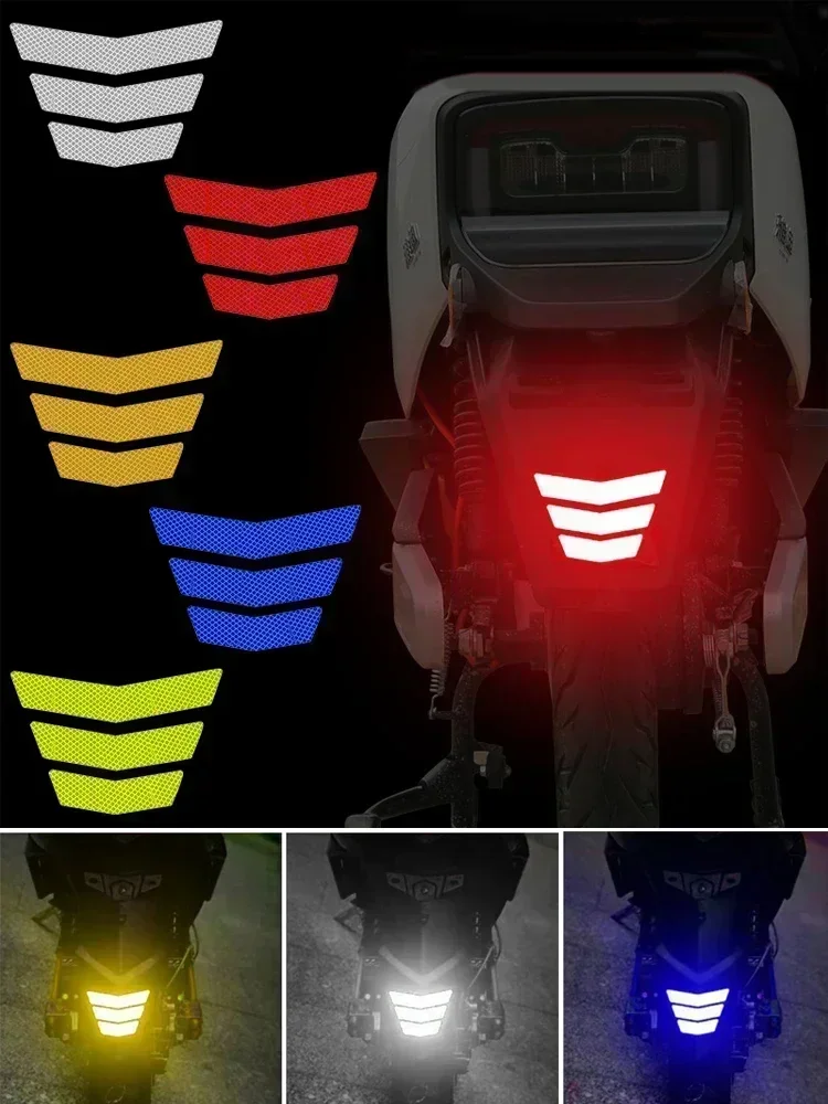 AliExpress NONE 3Pcs Motorcycle Stickers Reflective Warning Trapezoidal Arrow Tail Fender Racing Bumper Decal Adhesive Tape for Car Truck Bike