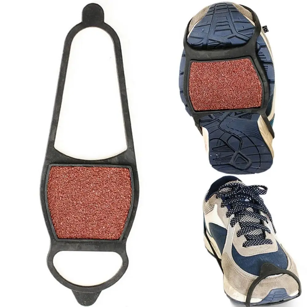 

1 пара зимних противоскользящих туфель с грубым песком для льда и снега, тяговые шипы, кошки, чехлы с шипами