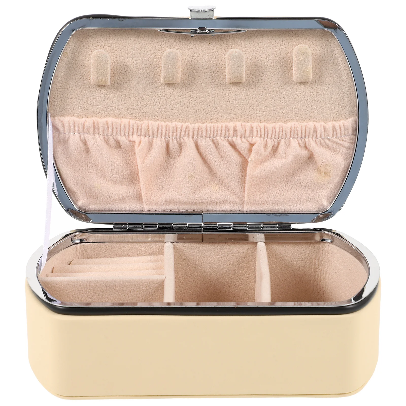 

Портативный органайзер для ювелирных изделий, маленькая коробка для хранения ожерелья и колец, прочный стильный держатель для дорожных аксессуаров, дорожная шкатулка для драгоценностей