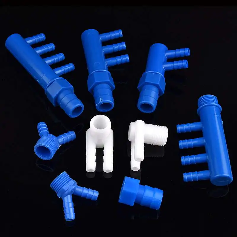 1/5 Pcs 1/2 Inch Male Thread Water Divider 9mm 3-Way 4-Way Aquarium Fish Tank Hose Connector Aquaculture Pagoda Water Separator