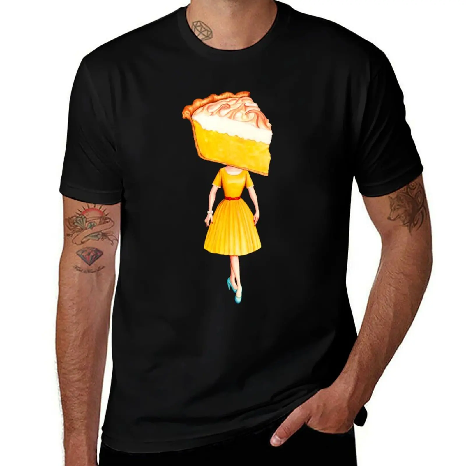 Cake Head Pin-Up: Lemon Meringue T-Shirt animal prinfor boys tees graphic shirts mens white t shirts