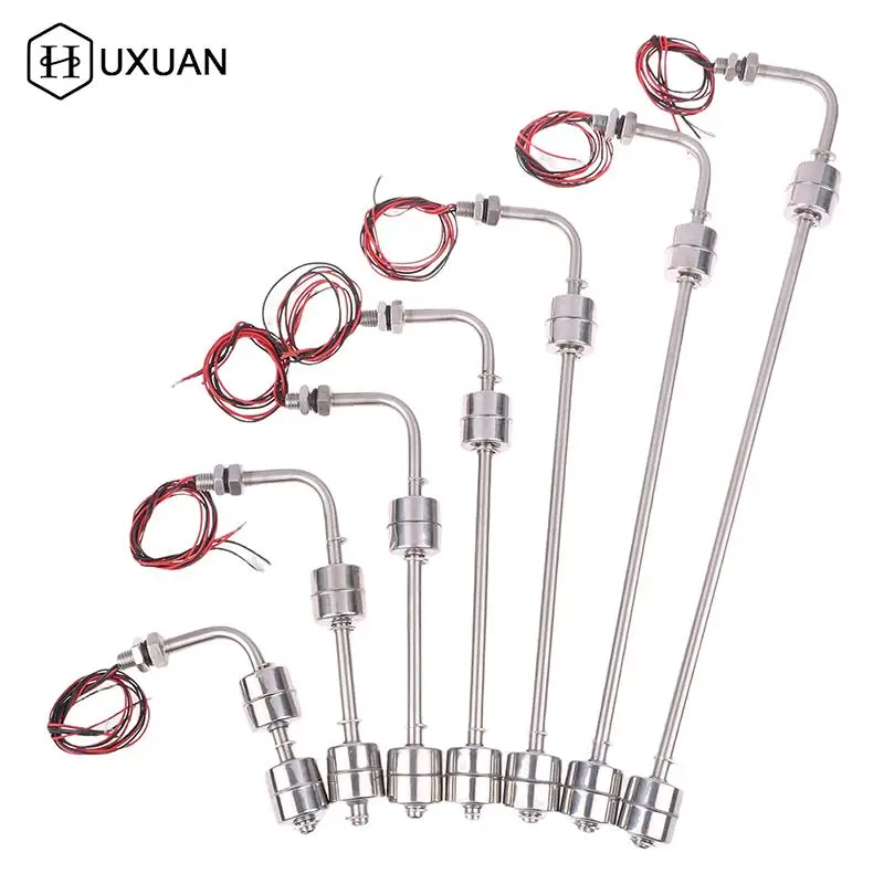 100-400mm Stainless Steel Right Angle Water Level Sensor Liquid Float Switch Tank Pool