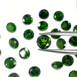 100% Real Natural Diopside Round Brilliant Cut Gemstone Loose Gems inlay Diy Material for Jewelry Luxury Stones
