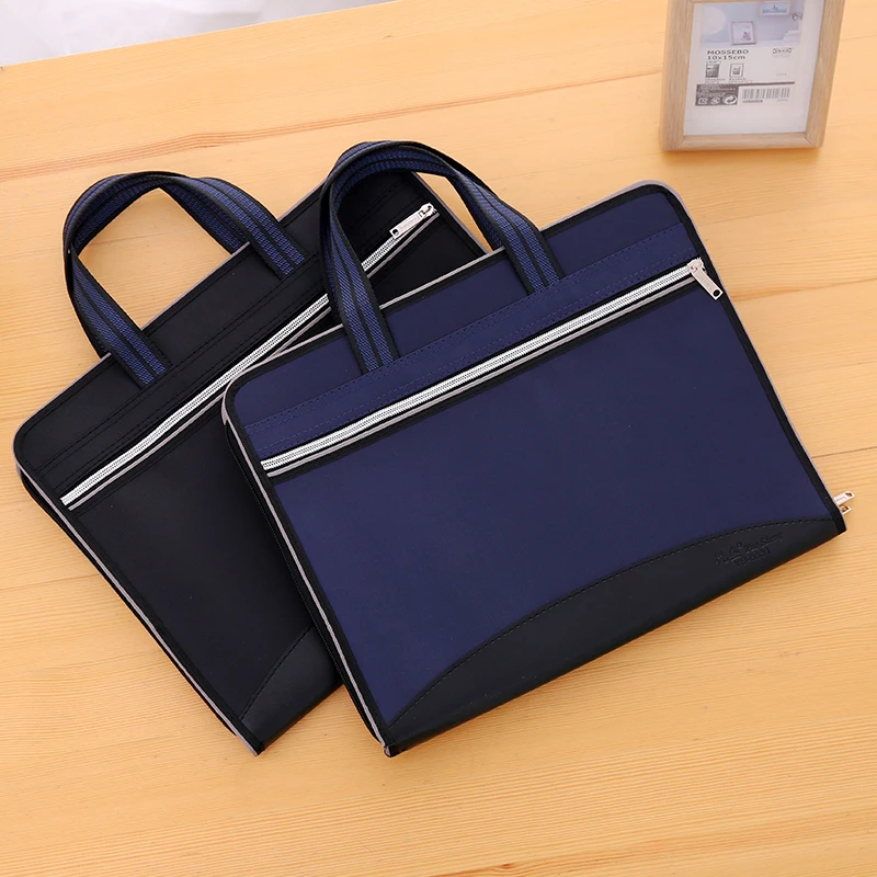 Document Bag Canvas Office Tote Bag Business Multi-layer Oxford Briefcase Female Simple Information Package File Organizer