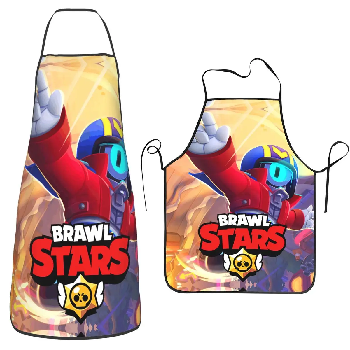 

Яркие игровые фартуки для шеф-повара, приготовления пищи, выпечки, столб, водонепроницаемый нагрудник, кухонный сарафан для чистки для женщин и мужчин, живопись