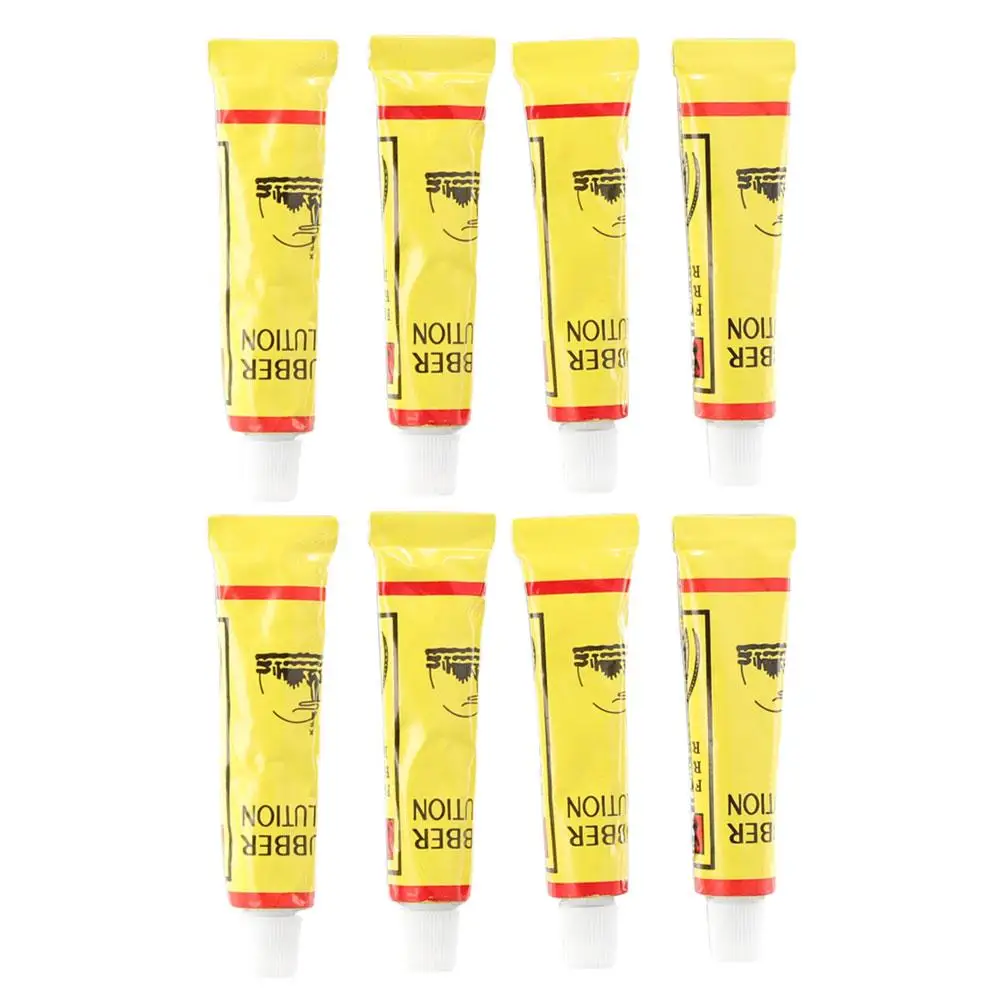 1-8pcs Car Motorcycle Bicycle Tire Repairing Glue Inner Tube Puncture Repair Glue Agent Emergency Portable Tyre Vulcanized Glue