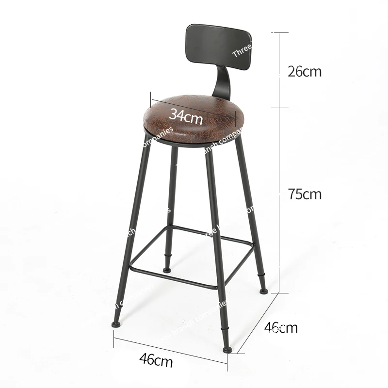 

Solid Wood Bar Stool about Personality Bar Bar Chair Iron High Leg