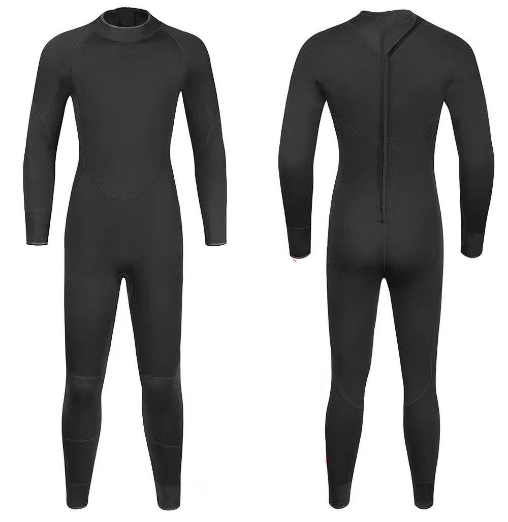 

3MM Neoprene Wetsuits Men Diving Suits Long Sleeves Surfing Snorkel One Pieces Black