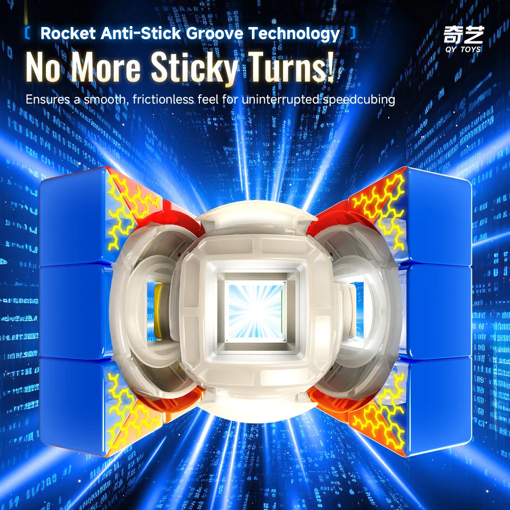 Qiyi Racing Void Cube 3x3 Magnetischer UV-Zauberwürfel QY Stickerless Fidget Toys Kinder Geschenk Cubo Magico Puzzle Toy