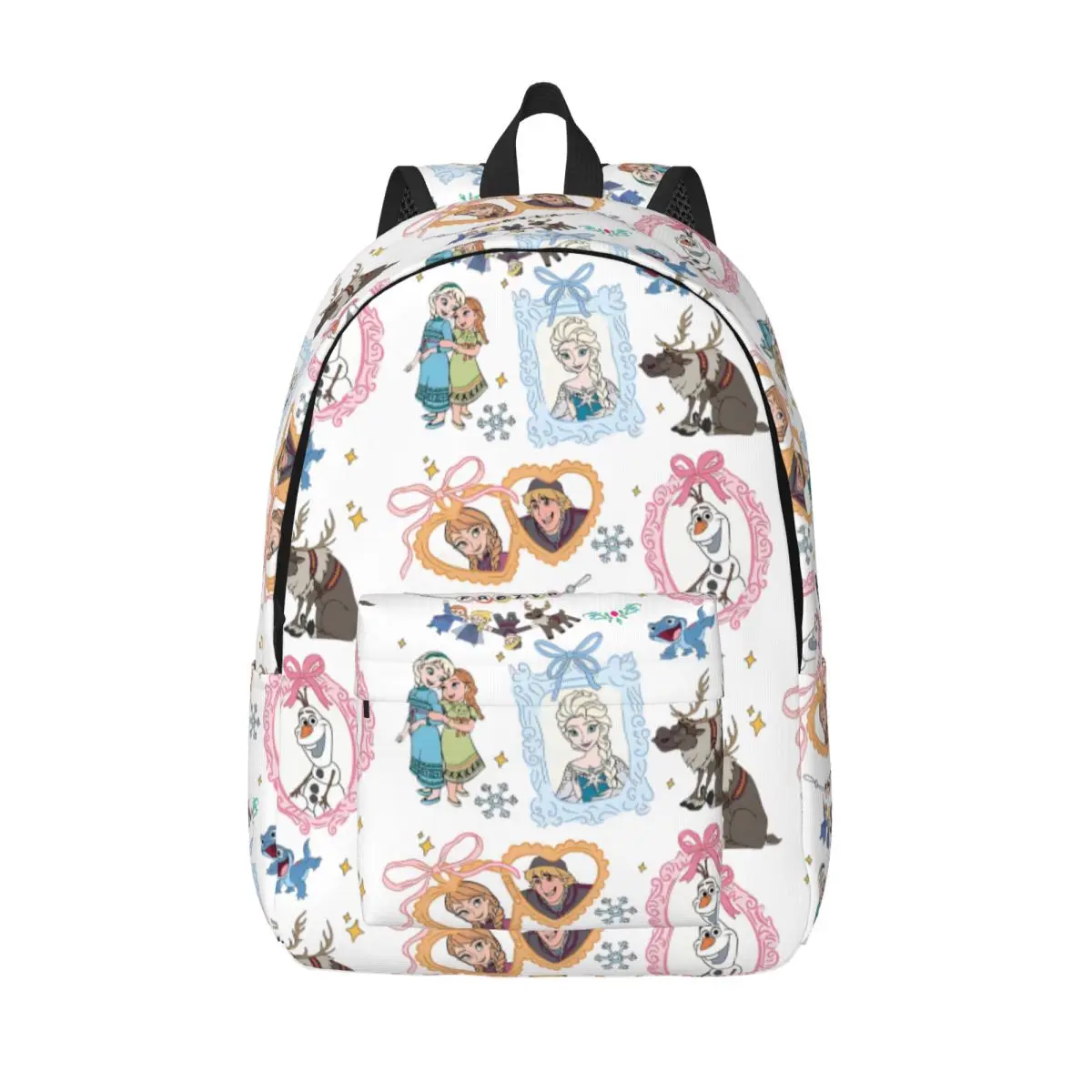 

Bows Frozen Elsa Anna Princess Olaf Sven Magic Backpack for Men Women Teenage Student Hiking Travel Daypack Shoulder Bag Sports