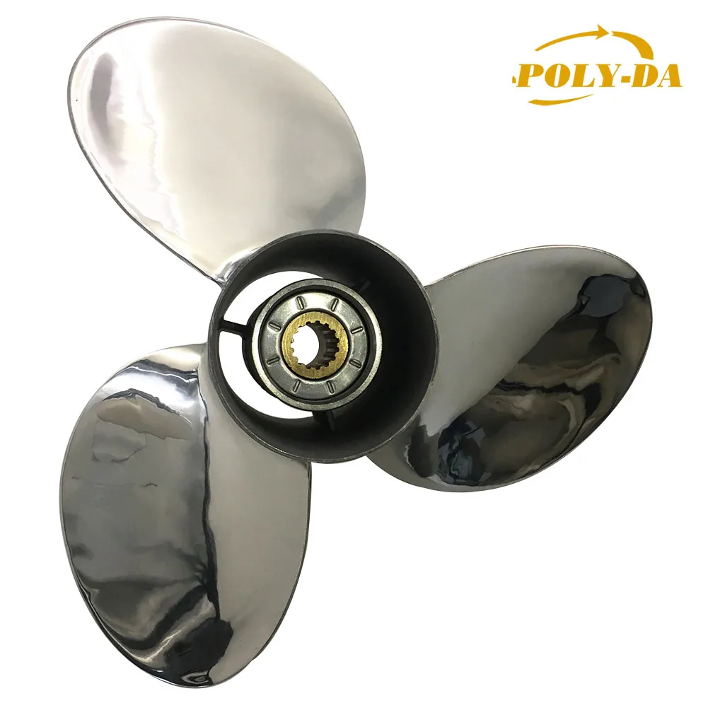 60-140HP 13X19 STAINLESS STEEL BOAT OUTBOARD PROPELLER Marine Propeller For TOHATSU&NISSAN Engine HZW1-58130-V03