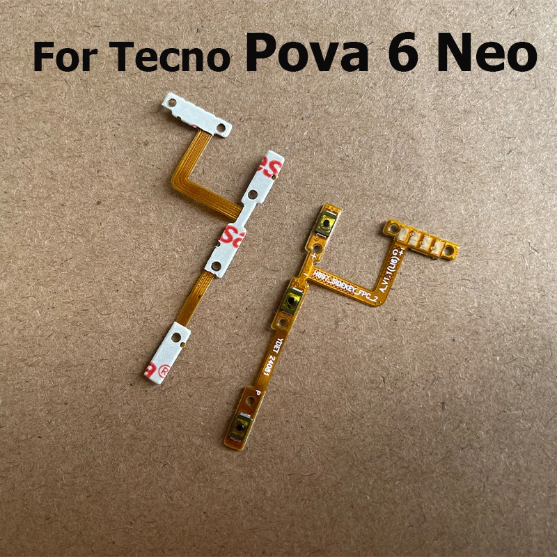 For Tecno Pova 6 Neo On Off Power Volume Buttons Flex Cable Volume Button Key Flex Cable Replacement