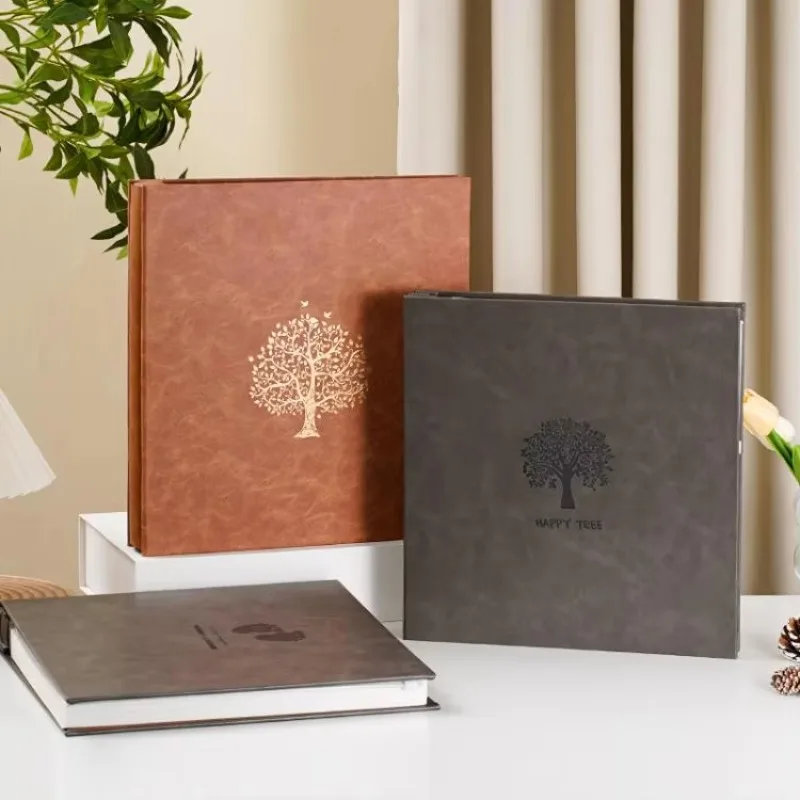Leather Self-Adhesive Laminating Pocket Photo Album Studio Album