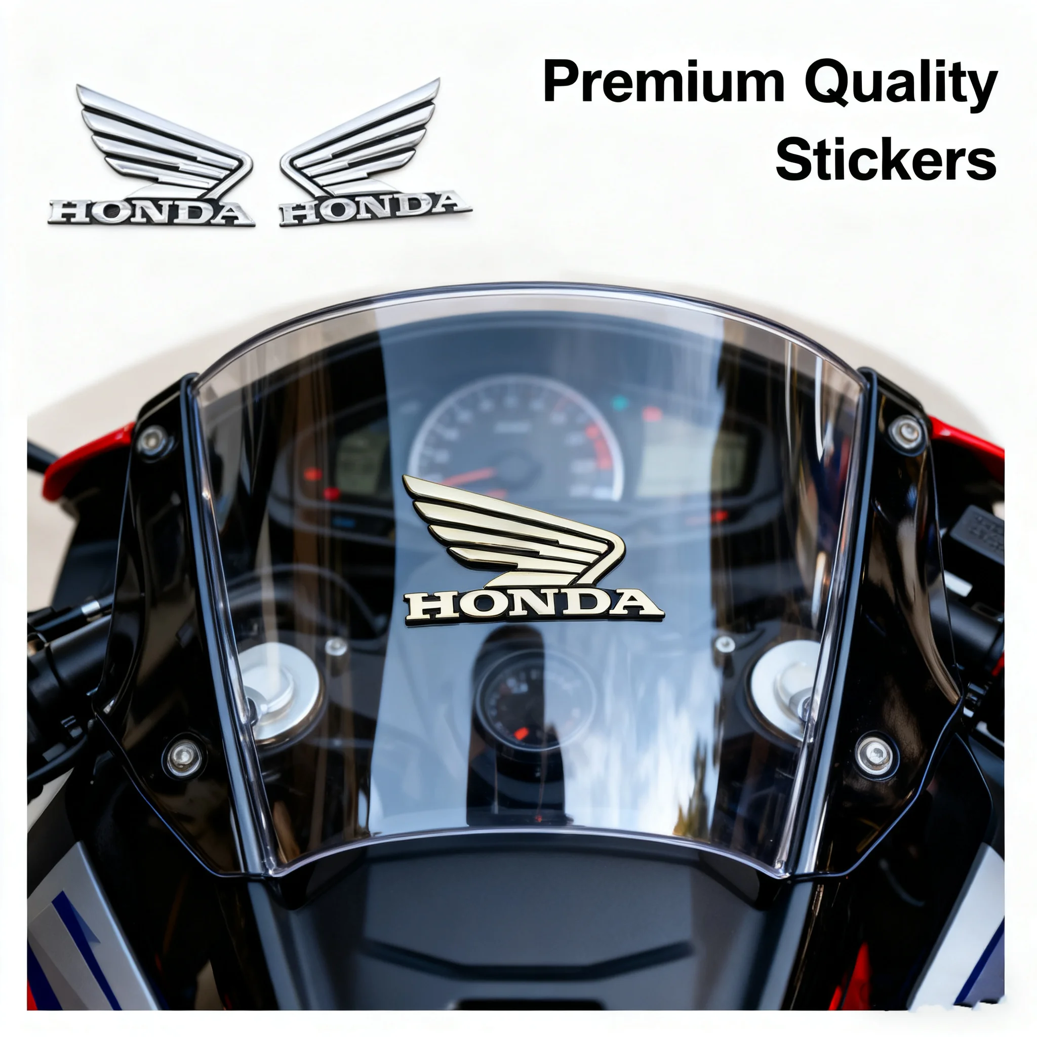 Calcomanía de motocicleta, insignia de marca, emblema, pegatinas de moto de viento para honda dio CBR VFR, pegatina de tanque de combustible, accesorios de motocicleta, estilo de coche