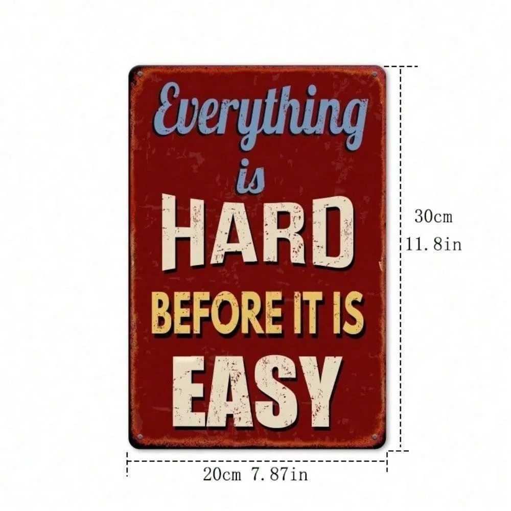 

Retro Vintage Metal Sign Wall Art Rustic Iron Decor Inspirational Quote Plaque For Home Office