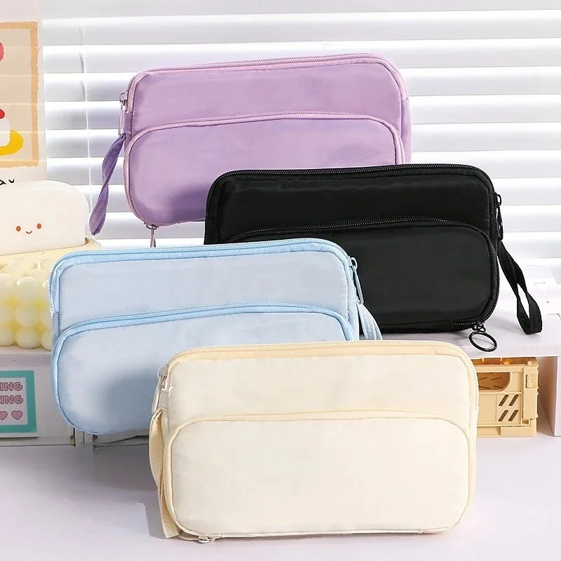 

Handheld Minimalist Triangular Staircase Pencil Case with Multiple Layers for Storing Pencils Student High-value Stationery Bag