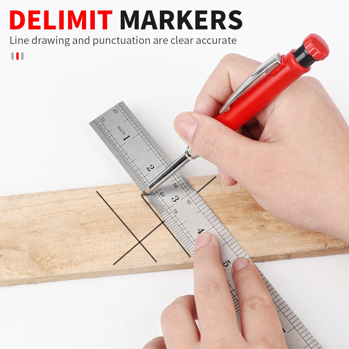 2.8mm Automatic Pencil with Sharpener and 12 Pieces Carpenter Pencil Lead Refills sets Construction Woodworking Pencils