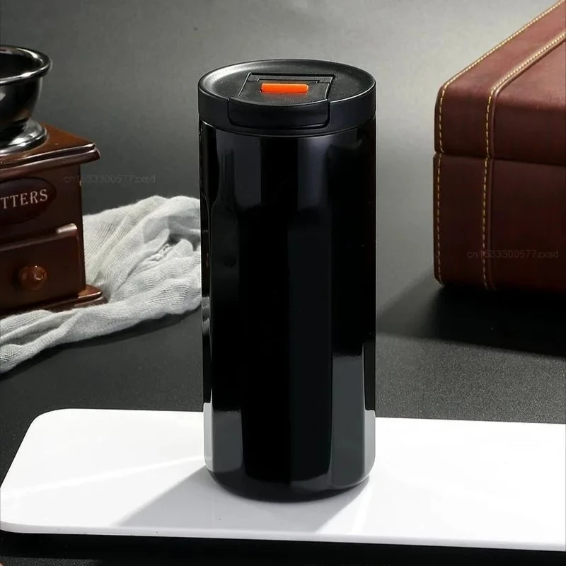 New Portable Ceramic Coating Coffee Mug Stainless Steel Insulated Mug High-value Girls Cup Portable Walking Mug for Home School