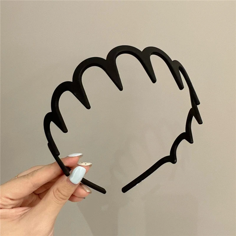 Koreaanse Vrouwen Haar Kam Hoofdband Plastic U-vorm Haar Hoepels Vaste Tanden Antislip Pluizige Top Haarbanden Hoofddeksels haaraccessoires