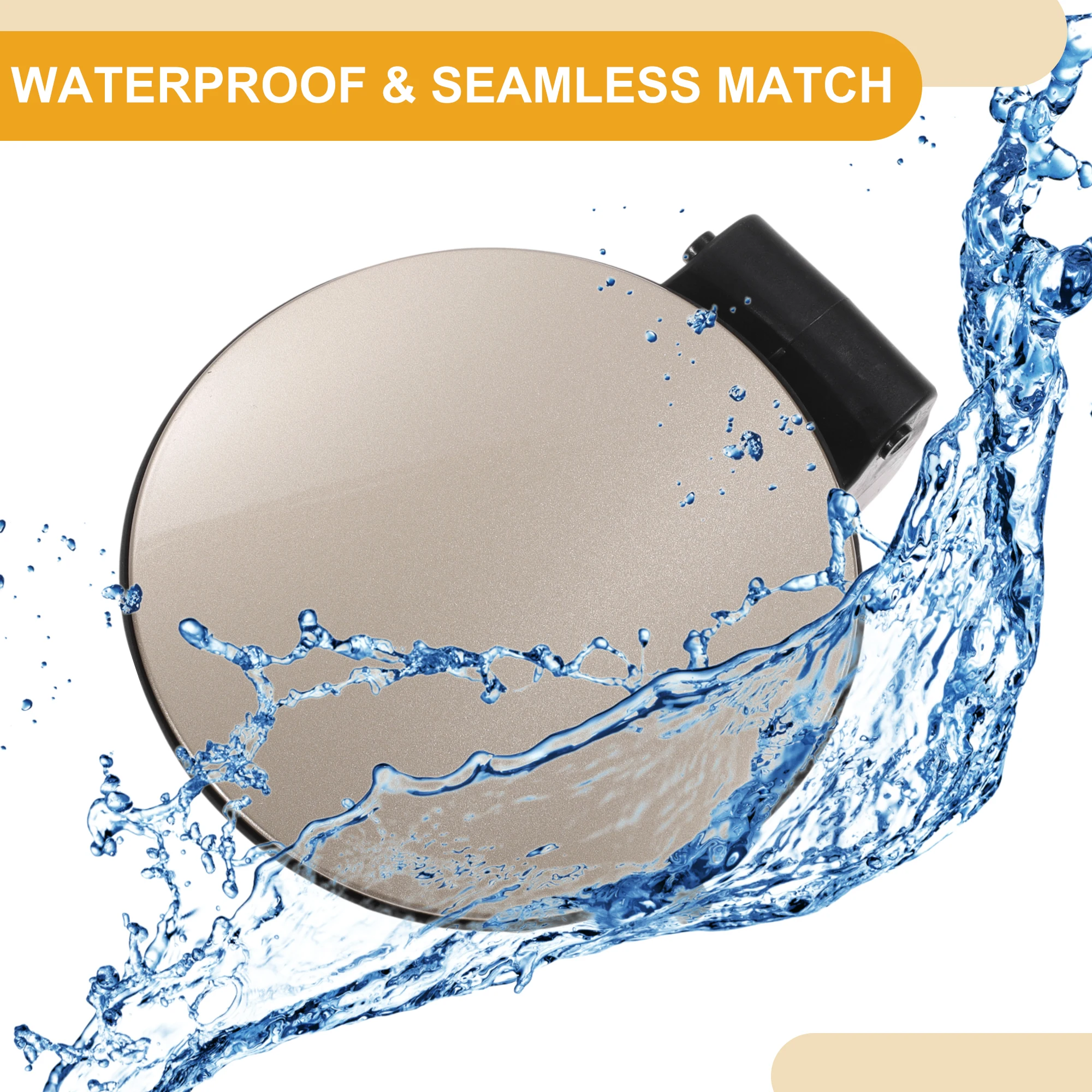 غطاء باب خزان الوقود UXCELL لسكودا يتي 2013 نوع الترباس رقم 5L6809857 الانجراف الذهبي ABS #4