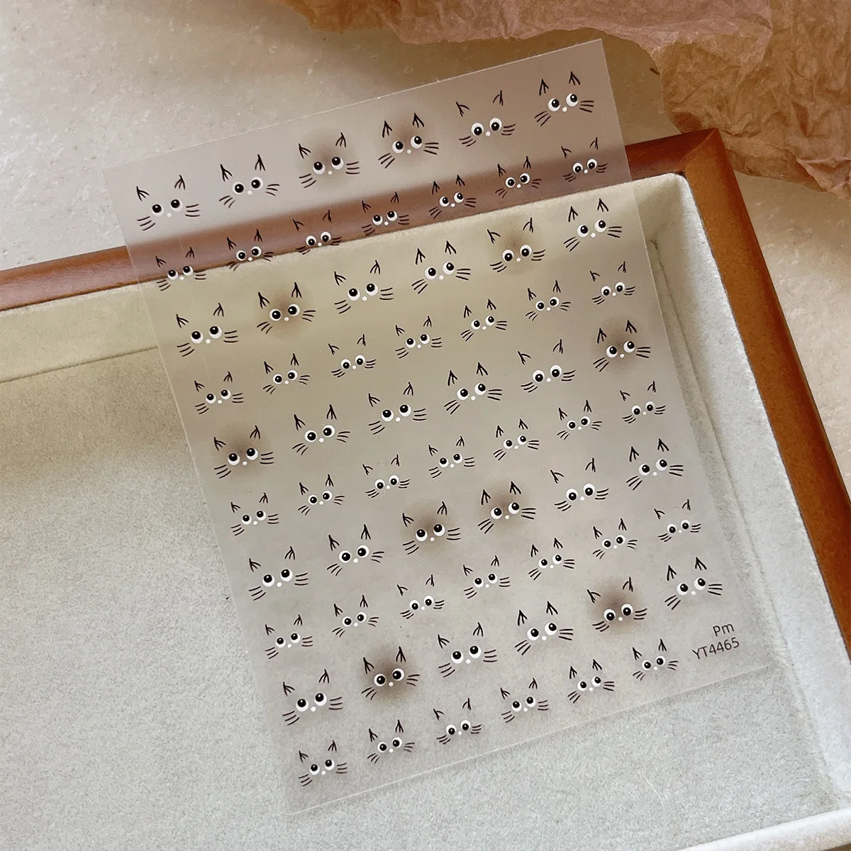 Leuke kat nagelsticker watersticker nagelkunst reliëfsticker druk op schattige expressie sticker stickers nageldecoratie