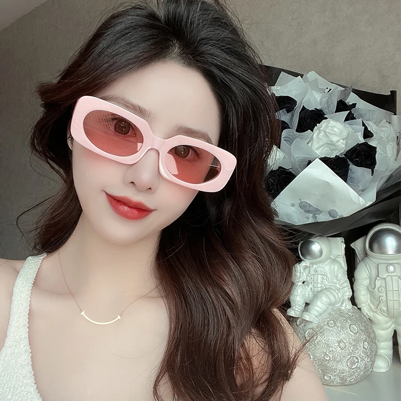 

Солнцезащитные очки в квадратной оправе в стиле Y2K, ретро-очки для автомобиля, защита от ультрафиолета 5349