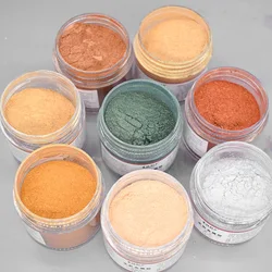 7 Color Watercolor Pigment Metal Powder 35ml Student Artist Painting Shiny Colors and Bright Media Delicate Colorful Toner