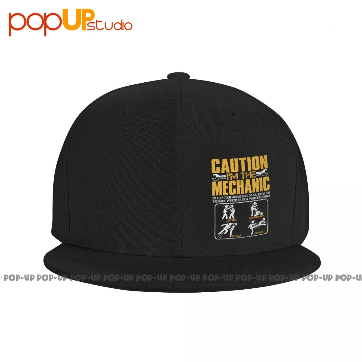 Caution Im The Mechanic So Keep Your Mouth Shut Or Ill Show You Snapback Cap Baseball Caps