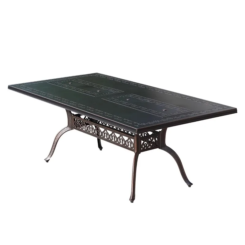 

Electric barbecue Dining table and chairs Cast aluminum outdoor open-air garden Household barbecue grill Drinking tea table