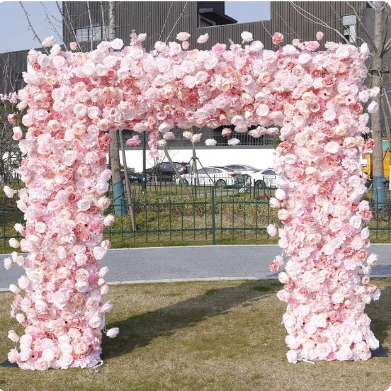 

Simulation flower wedding arch flower wall background decoration outdoor site arrangement props rose wall fake flower art