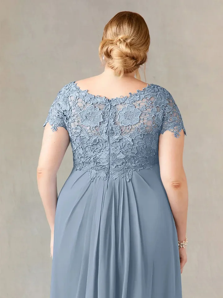 Elegant Plus Size Mother of the Bride Dresses 2025 A-Line V-neck Customized  Lace Chiffon Wedding Guest Dress Vestidos de Gala - AliExpress 320