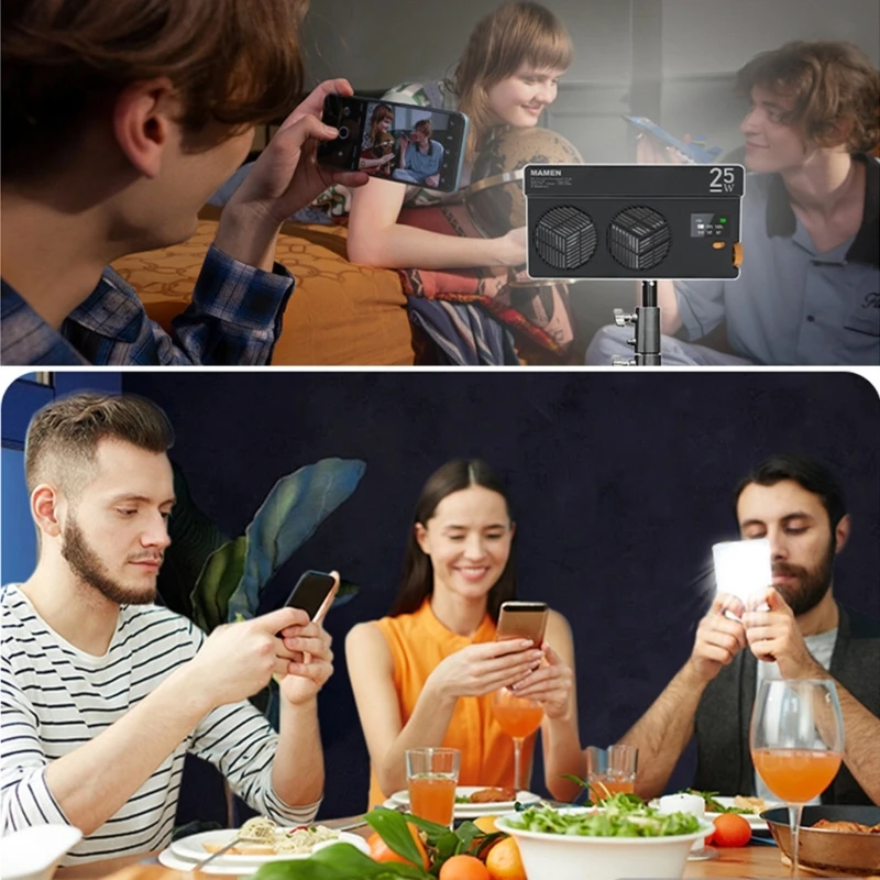 

Портативная RGB-подсветка для камеры, 40 Вт, яркость 5645 люкс, встроенные аккумуляторы, регулируемый режим бесшумное для