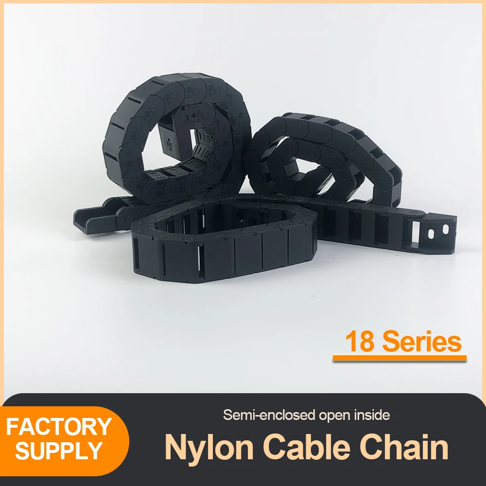 

Cable Chain 18x18 18x25 18x37 18x50 mm Semi-enclosed Open Inside Plastic Towline Transmission Drag Chain 1 meter